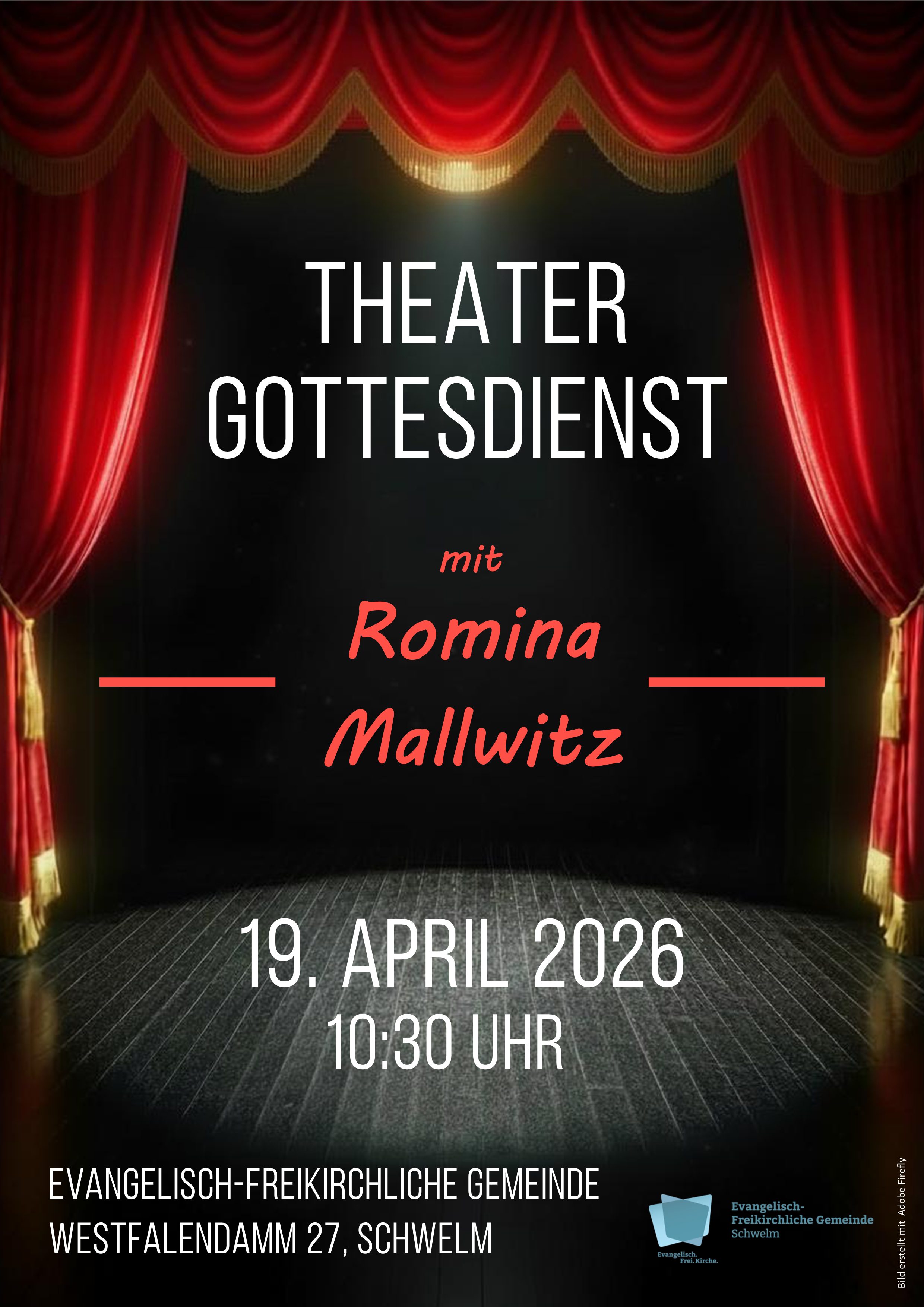 Flyer Theatergottesdienst 19.04.2026